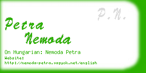 petra nemoda business card